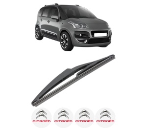 Stergator lamela spate CITROEN C3 PICASSO (SH_) din 2008 - 2017, pentru luneta auto, Valeo Silencio, din cauciuc siliconat rezistent, 4 Stickere Auto CITROEN v21712
