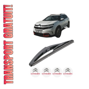 Stergator lamela spate CITROEN C5 AIRCROSS (A_) din 2018, pentru luneta auto, Valeo Silencio, din cauciuc siliconat rezistent, 4 Stickere Auto CITROEN