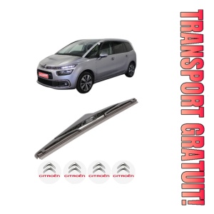 Stergator lamela spate CITROEN GRAND C4 SPACETOURER (3A_, 3E_) din 2018 - 2019, pentru luneta auto, Bosch Twin, din cauciuc siliconat rezistent, 4 Stickere Auto CITROEN