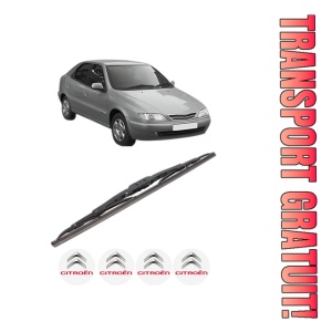 Stergator lamela spate CITROEN XSARA (N1) din 1997 - 2005, pentru luneta auto, Bosch Twin, din cauciuc siliconat rezistent, 4 Stickere Auto CITROEN - Img 1