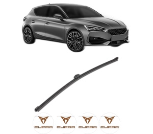 Stergator lamela spate CUPRA LEON (KL1, KU1, KUG) din 2020, pentru luneta auto, Valeo Silencio Xtrm, din cauciuc siliconat rezistent, 4 Stickere Auto CUPRA v17992