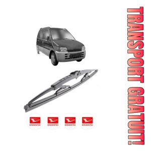 Stergator lamela spate DAIHATSU MOVE (L6_) din 1997 - 1999, pentru luneta auto, Bosch Twin, din cauciuc siliconat rezistent, 4 Stickere Auto DAIHATSU