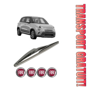 Stergator lamela spate FIAT 500L (351_, 352_) din 2012 - 2018, pentru luneta auto, Bosch Twin, din cauciuc siliconat rezistent, 4 Stickere Auto FIAT - Img 1