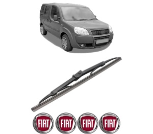 Stergator lamela spate FIAT DOBLO MPV (119_, 223_) din 2001 - 2009, pentru luneta auto, Bosch Twin, din cauciuc siliconat rezistent, 4 Stickere Auto FIAT v23797