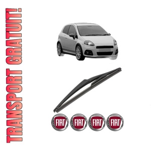 Stergator lamela spate FIAT GRANDE PUNTO Van (199_) din 2006 - 2013, pentru luneta auto, Valeo Silencio, din cauciuc siliconat rezistent, 4 Stickere Auto FIAT