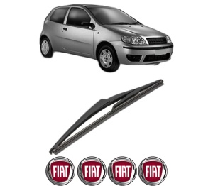 Stergator lamela spate FIAT PUNTO (188_) din 2007 - 2012, pentru luneta auto, Valeo Silencio, din cauciuc siliconat rezistent, 4 Stickere Auto FIAT v20032