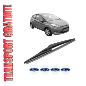 Stergator lamela spate FORD FIESTA VI (CB1, CCN) din 2008 - 2018, pentru luneta auto, Valeo Silencio, din cauciuc siliconat rezistent, 4 Stickere Auto FORD