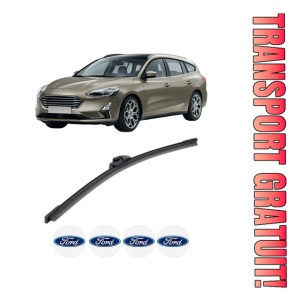 Stergator lamela spate FORD FOCUS IV Turnier (HP) din 2018, pentru luneta auto, Bosch Aerotwin, din cauciuc siliconat rezistent, 4 Stickere Auto FORD
