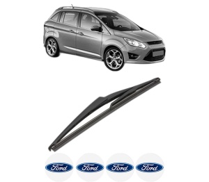 Stergator lamela spate FORD GRAND C-MAX (DXA/CB7, DXA/CEU) din 2010 - 2019, pentru luneta auto, Valeo Silencio, din cauciuc siliconat rezistent, 4 Stickere Auto FORD v19972
