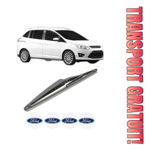 Stergator lamela spate FORD GRAND C-MAX Van din 2010 - 2019, pentru luneta auto, Bosch Twin, din cauciuc siliconat rezistent, 4 Stickere Auto FORD