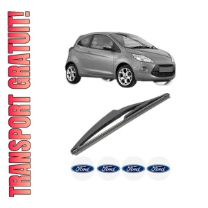Stergator lamela spate FORD KA (RU8) din 2008 - 2016, pentru luneta auto, Valeo Silencio, din cauciuc siliconat rezistent, 4 Stickere Auto FORD