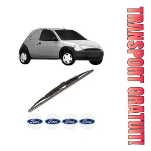 Stergator lamela spate FORD KA Van (RB) din 2002 - 2005, pentru luneta auto, Bosch Twin, din cauciuc siliconat rezistent, 4 Stickere Auto FORD