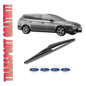 Stergator lamela spate FORD MONDEO IV Van din 2007 - 2014, pentru luneta auto, Valeo Silencio, din cauciuc siliconat rezistent, 4 Stickere Auto FORD