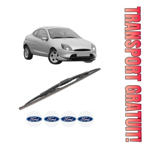 Stergator lamela spate FORD PUMA (EC_) din 1997 - 2002, pentru luneta auto, Bosch Twin, din cauciuc siliconat rezistent, 4 Stickere Auto FORD