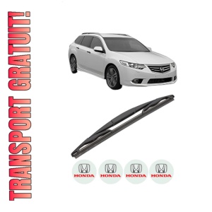Stergator lamela spate HONDA ACCORD VII Tourer (CM, CN) din 2003 - 2008, pentru luneta auto, Valeo Silencio, din cauciuc siliconat rezistent, 4 Stickere Auto HONDA