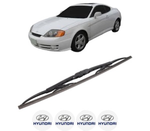 Stergator lamela spate HYUNDAI COUPE II (GK) din 2001 - 2009, pentru luneta auto, Bosch Twin, din cauciuc siliconat rezistent, 4 Stickere Auto HYUNDAI v29797