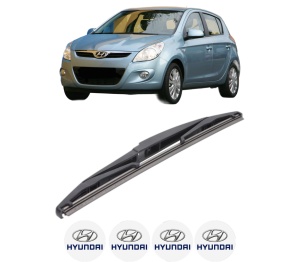 Stergator lamela spate HYUNDAI i20 I (PB, PBT) din 2008 - 2015, pentru luneta auto, Bosch Twin, din cauciuc siliconat rezistent, 4 Stickere Auto HYUNDAI v24097