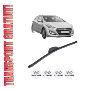 Stergator lamela spate HYUNDAI i30 Hatchback Van (GDE) din 2015 - 2017, pentru luneta auto, Valeo Silencio, din cauciuc siliconat rezistent, 4 Stickere Auto HYUNDAI