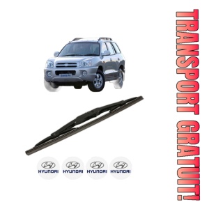 Stergator lamela spate HYUNDAI SANTA FÉ I SUV Van (SM) din 2000 - 2006, pentru luneta auto, Bosch Twin, din cauciuc siliconat rezistent, 4 Stickere Auto HYUNDAI