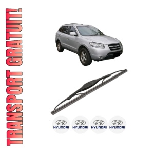 Stergator lamela spate HYUNDAI SANTA FÉ II (CM) din 2006 - 2012, pentru luneta auto, Valeo Silencio, din cauciuc siliconat rezistent, 4 Stickere Auto HYUNDAI