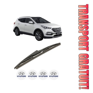 Stergator lamela spate HYUNDAI SANTA FE IV SUV Van (TM) din 2018 - 2020, pentru luneta auto, Bosch Twin, din cauciuc siliconat rezistent, 4 Stickere Auto HYUNDAI