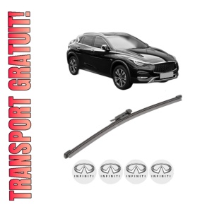 Stergator lamela spate INFINITI QX30 din 2016, pentru luneta auto, Valeo Silencio Xtrm, din cauciuc siliconat rezistent, 4 Stickere Auto INFINITI
