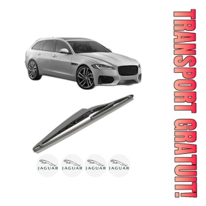 Stergator lamela spate JAGUAR XF SPORTBRAKE (X250) din 2012 - 2015, pentru luneta auto, Bosch Twin, din cauciuc siliconat rezistent, 4 Stickere Auto JAGUAR