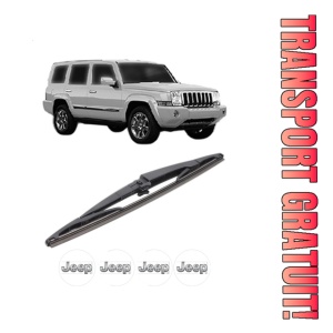 Stergator lamela spate JEEP COMMANDER VAN (XH) din 2005 - 2010, pentru luneta auto, Bosch Twin, din cauciuc siliconat rezistent, 4 Stickere Auto JEEP
