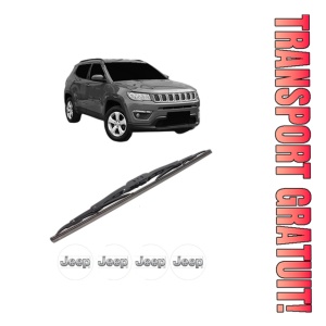 Stergator lamela spate JEEP COMPASS (MP, M6, MV, M7) din 2016, pentru luneta auto, Bosch Twin, din cauciuc siliconat rezistent, 4 Stickere Auto JEEP