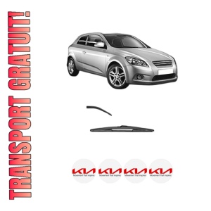 Stergator lamela spate KIA CEE'D Hatchback (ED) din 2006 - 2012, pentru luneta auto, Valeo Silencio, din cauciuc siliconat rezistent, 4 Stickere Auto KIA