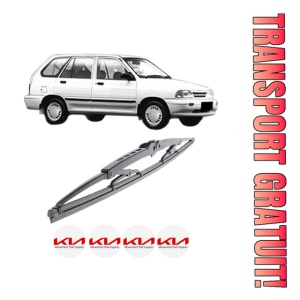 Stergator lamela spate KIA PRIDE Estate din 1999 - 2001, pentru luneta auto, Bosch Twin, din cauciuc siliconat rezistent, 4 Stickere Auto KIA