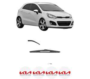 Stergator lamela spate KIA RIO III (UB) din 2011 - 2017, pentru luneta auto, Valeo Silencio, din cauciuc siliconat rezistent, 4 Stickere Auto KIA v16072