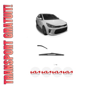 Stergator lamela spate KIA RIO IV (YB, SC, FB) din 2017 - 2023, pentru luneta auto, Valeo Silencio, din cauciuc siliconat rezistent, 4 Stickere Auto KIA