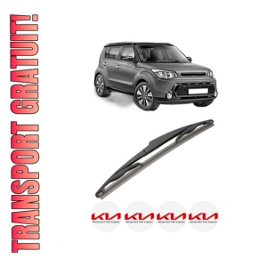 Stergator lamela spate KIA SOUL II (PS) din 2014 - 2018, pentru luneta auto, Valeo Silencio, din cauciuc siliconat rezistent, 4 Stickere Auto KIA
