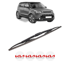 Stergator lamela spate KIA SOUL II (PS) din 2014 - 2018, pentru luneta auto, Bosch Twin, din cauciuc siliconat rezistent, 4 Stickere Auto KIA v29497