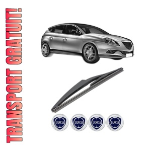Stergator lamela spate LANCIA DELTA III (844_) din 2008 - 2014, pentru luneta auto, Valeo Silencio, din cauciuc siliconat rezistent, 4 Stickere Auto LANCIA
