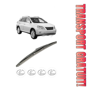 Stergator lamela spate LEXUS RX (_L1_) din 2008 - 2015, pentru luneta auto, Bosch Twin, din cauciuc siliconat rezistent, 4 Stickere Auto LEXUS