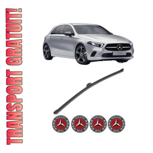 Stergator lamela spate MERCEDES-BENZ A-CLASS (W177) din 2018 - 2019, pentru luneta auto, Valeo Silencio Xtrm, din cauciuc siliconat rezistent, 4 Stickere Auto MERCEDES-BENZ