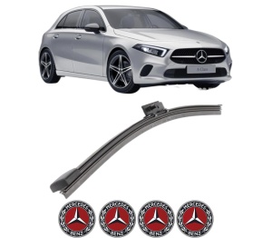 Stergator lamela spate MERCEDES-BENZ A-CLASS (W177) din 2018 - 2019, pentru luneta auto, Bosch Aerotwin, din cauciuc siliconat rezistent, 4 Stickere Auto MERCEDES-BENZ v25312