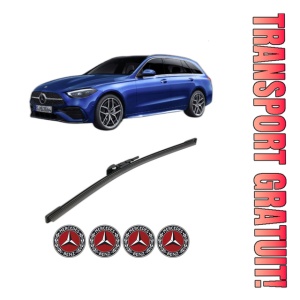 Stergator lamela spate MERCEDES-BENZ C-CLASS T-MODEL (S206) din 2021, pentru luneta auto, Bosch Aerotwin, din cauciuc siliconat rezistent, 4 Stickere Auto MERCEDES-BENZ