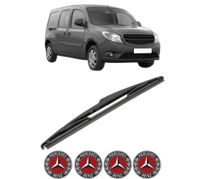 Stergator lamela spate MERCEDES-BENZ CITAN Mixto (Double Cabin) (W415) din 2012 - 2021, pentru luneta auto, Valeo Silencio, din cauciuc siliconat rezistent, 4 Stickere Auto MERCEDES-BENZ v18472