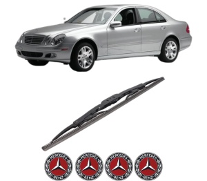 Stergator lamela spate MERCEDES-BENZ E-CLASS Platform/Chassis (VF211) din 2003 - 2009, pentru luneta auto, Bosch Twin, din cauciuc siliconat rezistent, 4 Stickere Auto MERCEDES-BENZ v30342