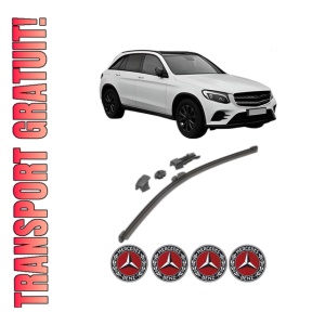 Stergator lamela spate MERCEDES-BENZ GLC (X253) din 2015 - 2022, pentru luneta auto, Valeo HydroConnect, din cauciuc siliconat rezistent, 4 Stickere Auto MERCEDES-BENZ