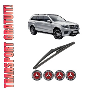 Stergator lamela spate MERCEDES-BENZ GLS (X166) din 2015 - 2019, pentru luneta auto, Valeo Silencio, din cauciuc siliconat rezistent, 4 Stickere Auto MERCEDES-BENZ