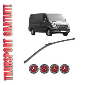 Stergator lamela spate MERCEDES-BENZ SPRINTER 4,6-t Van (B906) din 2006 - 2018, pentru luneta auto, Valeo Silencio Xtrm, din cauciuc siliconat rezistent, 4 Stickere Auto MERCEDES-BENZ