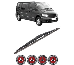 Stergator lamela spate MERCEDES-BENZ V-CLASS (638/2) din 1996 - 2003, pentru luneta auto, Bosch Twin, din cauciuc siliconat rezistent, 4 Stickere Auto MERCEDES-BENZ v32442