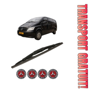 Stergator lamela spate MERCEDES-BENZ VITO / MIXTO Van (W639) din 2003 - 2008, pentru luneta auto, Bosch Twin, din cauciuc siliconat rezistent, 4 Stickere Auto MERCEDES-BENZ