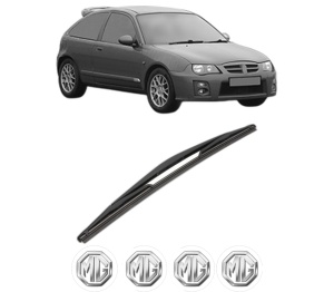 Stergator lamela spate MG ZR din 2001 - 2005, pentru luneta auto, Valeo Silencio, din cauciuc siliconat rezistent, 4 Stickere Auto MG v20332