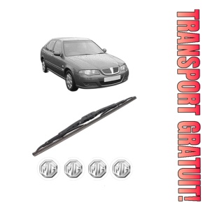 Stergator lamela spate MG ZS din 2001 - 2005, pentru luneta auto, Bosch Twin, din cauciuc siliconat rezistent, 4 Stickere Auto MG