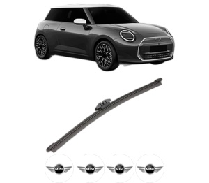 Stergator lamela spate MINI MINI (F66, F65) din 2024, pentru luneta auto, Valeo Silencio, din cauciuc siliconat rezistent, 4 Stickere Auto MINI v17272